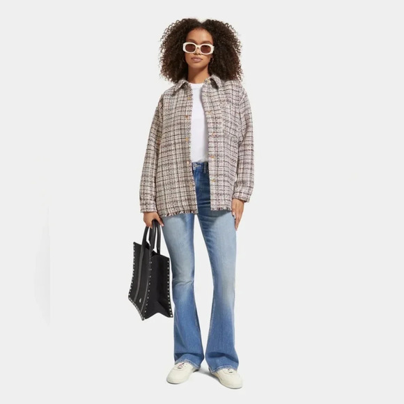 Glitter tweed shirt jacket - Picture 5 of 10